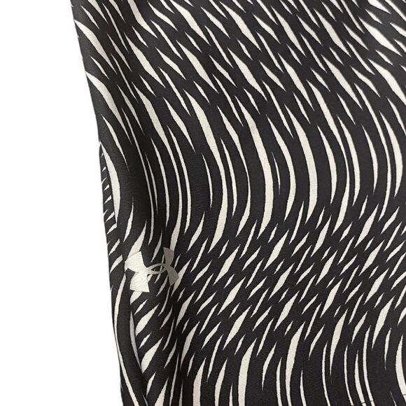 Under Armour Wms Sz Lrg Black White Geometric Swirl Compression Workout Leggings - Picture 3 of 4